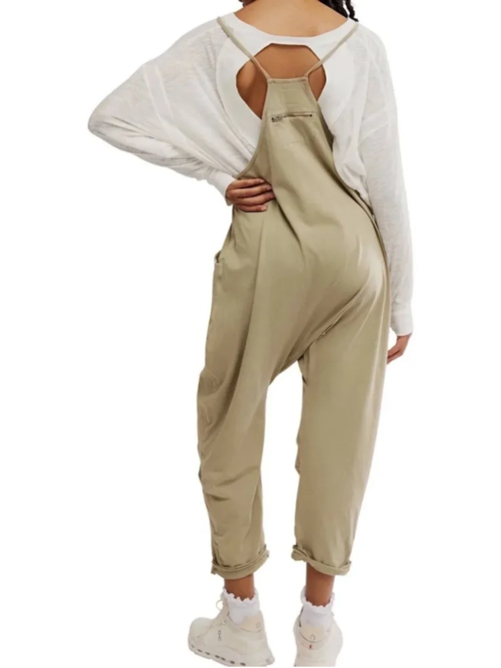 Free People FP Movement Hot Shot One Piece Jumpsuit Sage Green L NWT - Picture 5 of 6